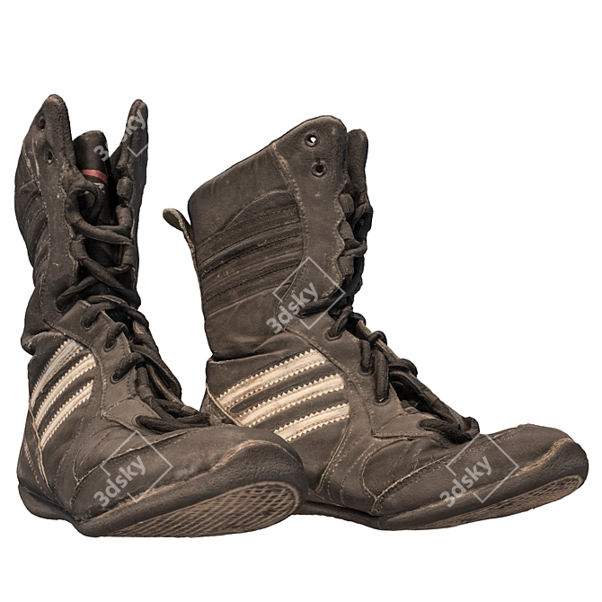 Vintage Scanned Boots 3D model image 5