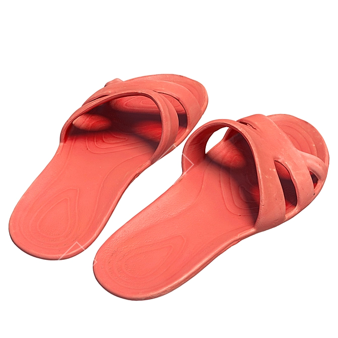 360° Scanned Slippers with High-Resolution Textures 3D model image 3