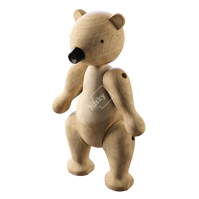 Kay Bojesen PBR Bear and Rabbit Figurine Collection 3D model image 2