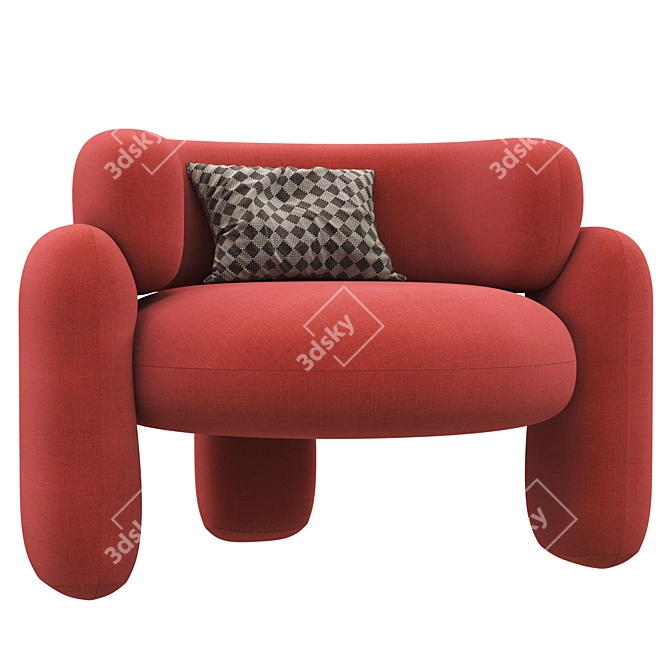 Embrace Armchair: Modern Comfort in Every Detail 3D model image 1