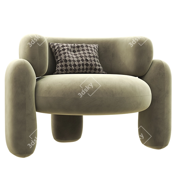 Embrace Armchair: Modern Comfort in Every Detail 3D model image 2