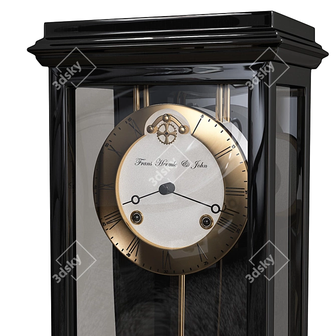 Sophisticated Hermle Wall Clock 3D model image 3
