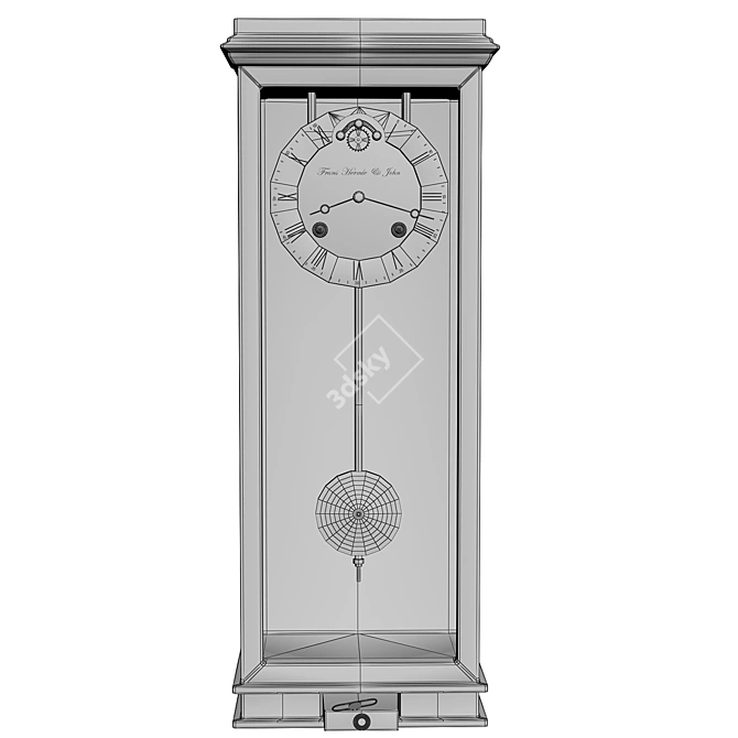 Sophisticated Hermle Wall Clock 3D model image 4