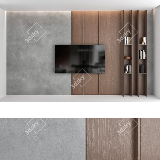 Title:
TV Wall Set | 4 Configurations | Samsung AU8000 | 75" Screen 3D model image 3