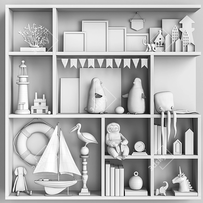 Nursery Wonderland: Toys, Decor & Furniture 3D model image 5