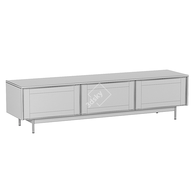 Sleek TV Cabinet with Glass Doors: RANNÄS IKEA 3D model image 2