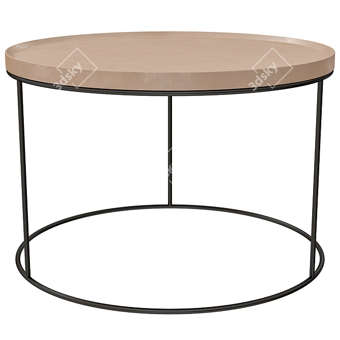 Elegant Round Coffee Table 3D model image 1