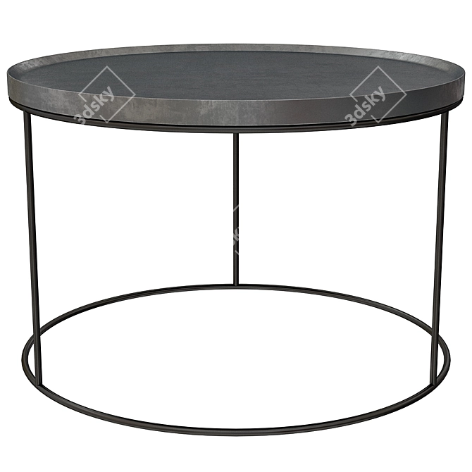 Elegant Round Coffee Table 3D model image 2