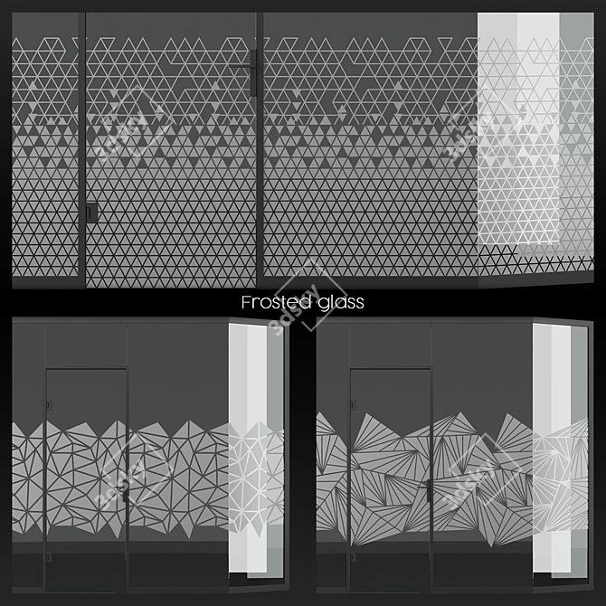 Frosted Glass Vinyl Film Set 3D model image 8