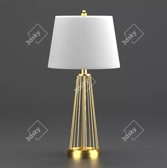 Sleek Noir Table Lamp 3D model image 1