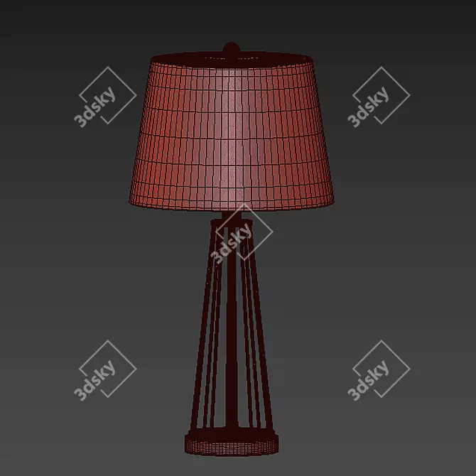 Sleek Noir Table Lamp 3D model image 3