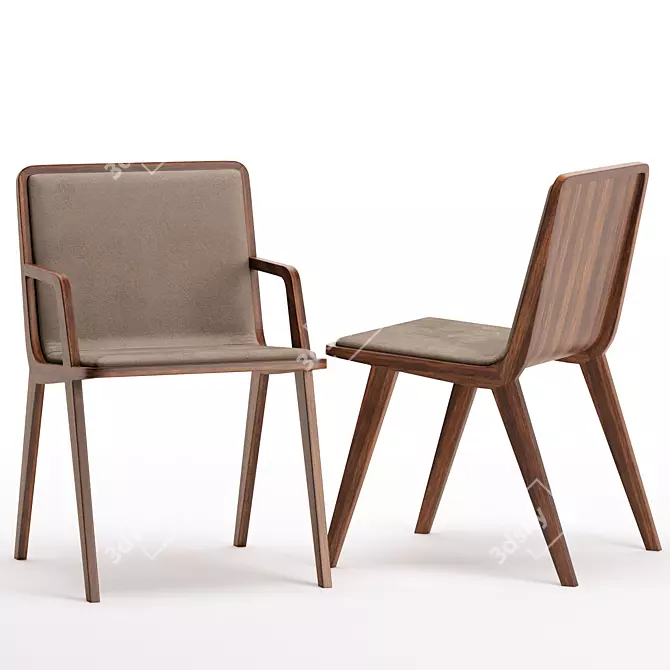 NORDIC Altinox Chair: Sleek Scandinavian Design 3D model image 3