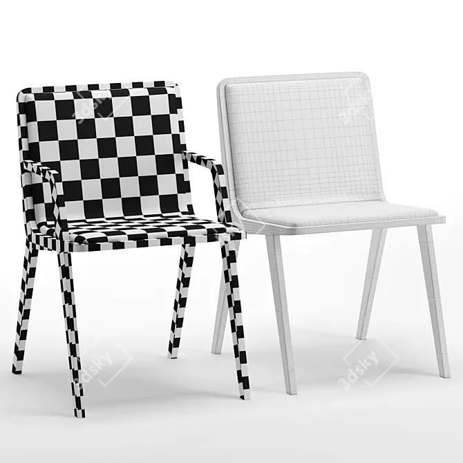 NORDIC Altinox Chair: Sleek Scandinavian Design 3D model image 4