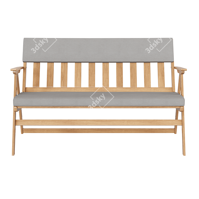 Folda Outdoor Garden Bench 3D model image 2