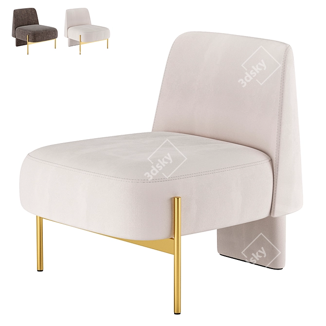 Luxury Virgin Armchair: Classic Elegance for your Home 3D model image 1