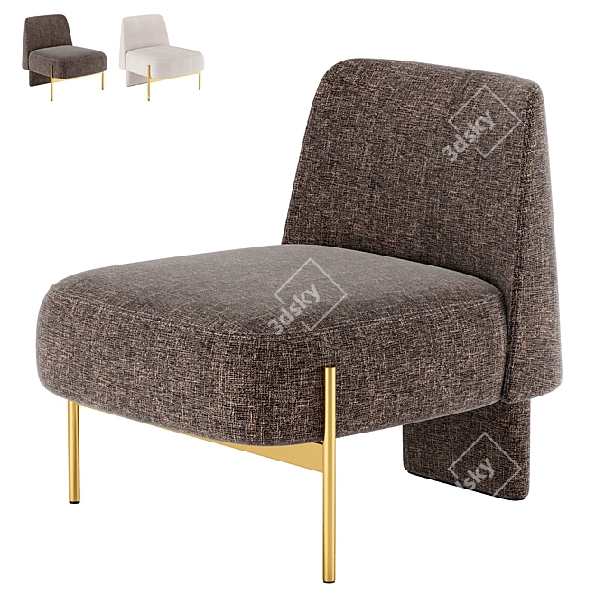 Luxury Virgin Armchair: Classic Elegance for your Home 3D model image 2