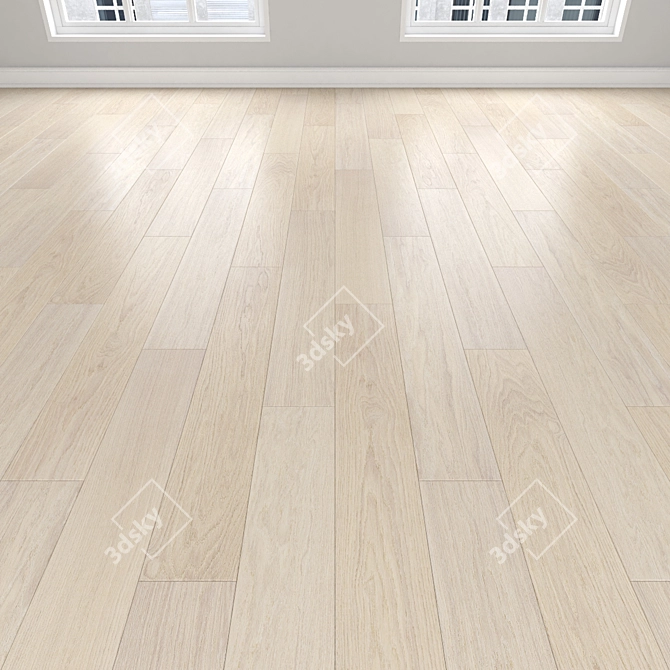 Oak Parquet Collection - Linear, Chevron & Herringbone 3D model image 2