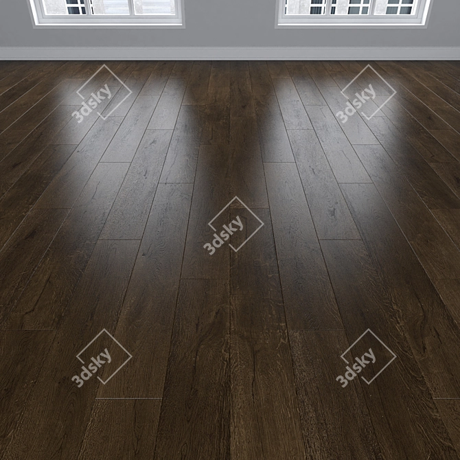 Oak Parquet: Stylish and Versatile Flooring 3D model image 2