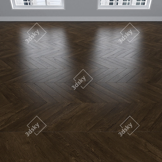 Oak Parquet: Stylish and Versatile Flooring 3D model image 4