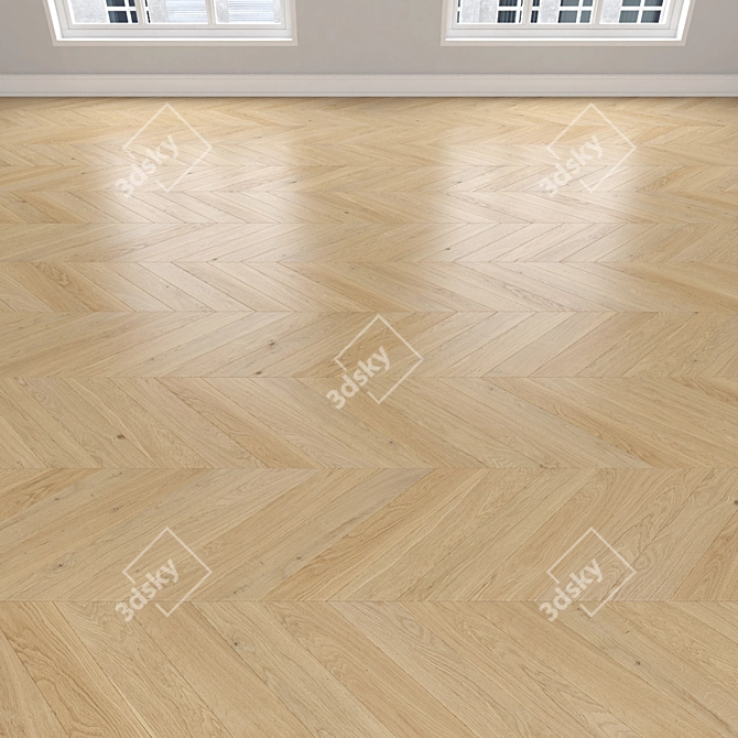 Oak Parquet Flooring: Versatile, High-quality Design 3D model image 4