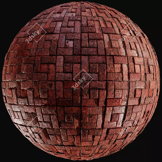 Realistic Brick PBR Pack Vol.3: High-Quality Materials 3D model image 4