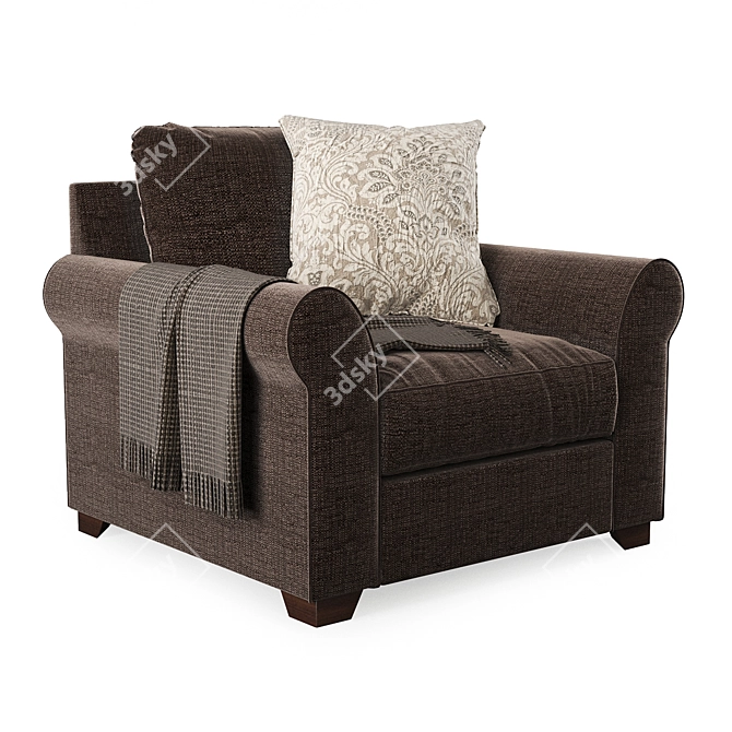 Amir Sofa Collection: Wilcot Armchair 3D model image 3
