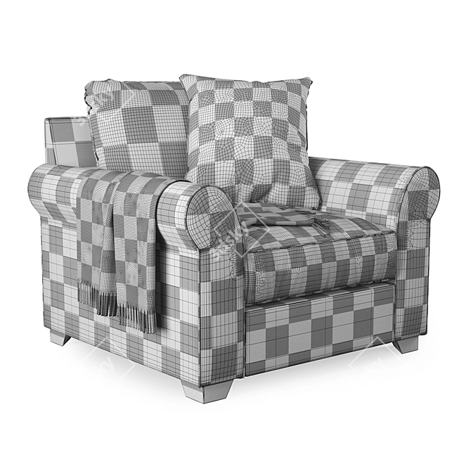 Amir Sofa Collection: Wilcot Armchair 3D model image 5