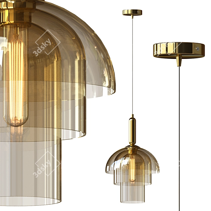 Playful Glow Pendant Light 3D model image 2