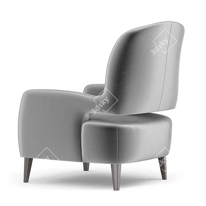 Title: Rubelli Casa Barbacan Modern Chair 3D model image 5