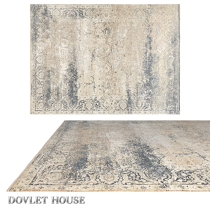 Luxurious Bliss: DOVLET HOUSE Carpet (Art. 16383) 3D model image 1
