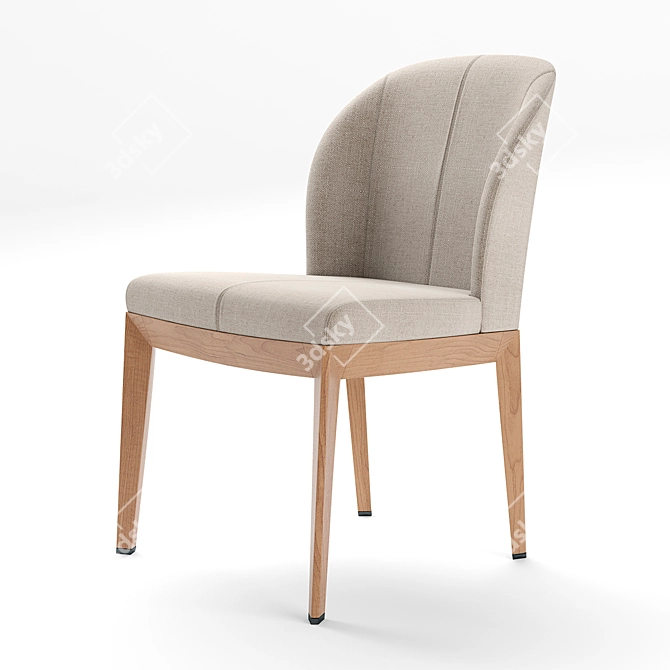 Giorgetti Comfort Chair & Elegant Blade Table 3D model image 2