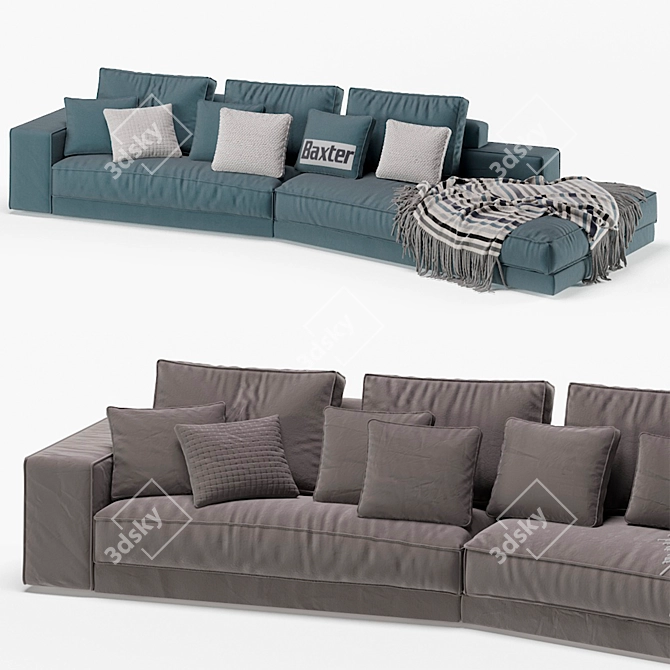 Luxurious Budapest Soft Sofa 3D model image 2