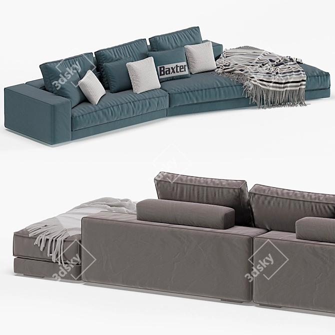 Luxurious Budapest Soft Sofa 3D model image 4