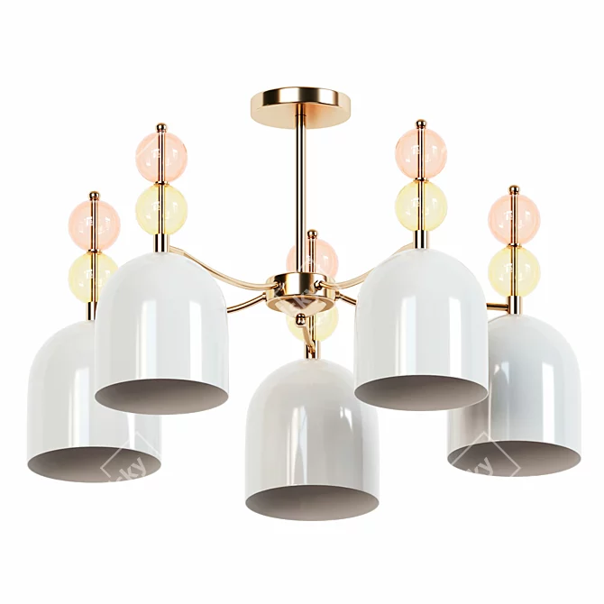 Modern Gillian Ceiling Chandelier: Elegant Illumination at its Finest 3D model image 1