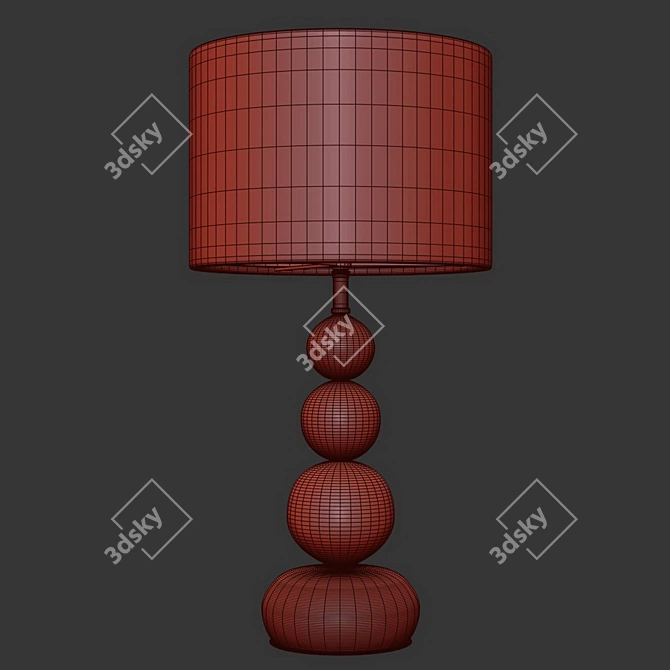 Copper Touch Table Lamp: Modern Elegance 3D model image 3