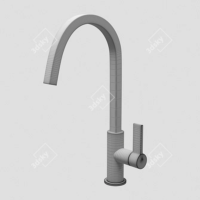 Gessi HELIUM Modern Kitchen Faucet 3D model image 7