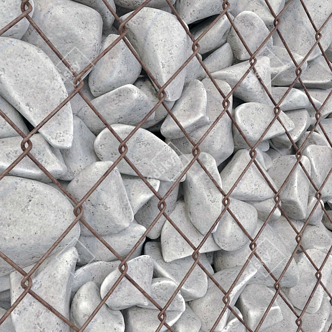 Rockstone Gabion Cage Set 3D model image 3