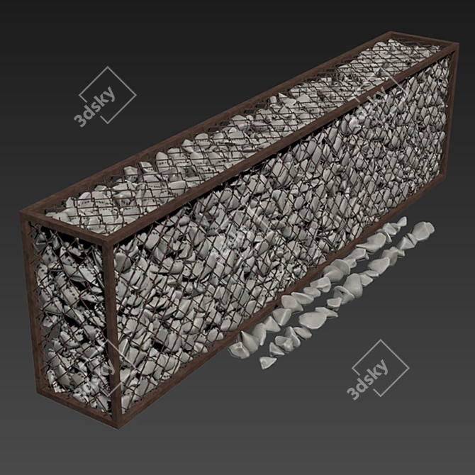 Rockstone Gabion Cage Set 3D model image 6