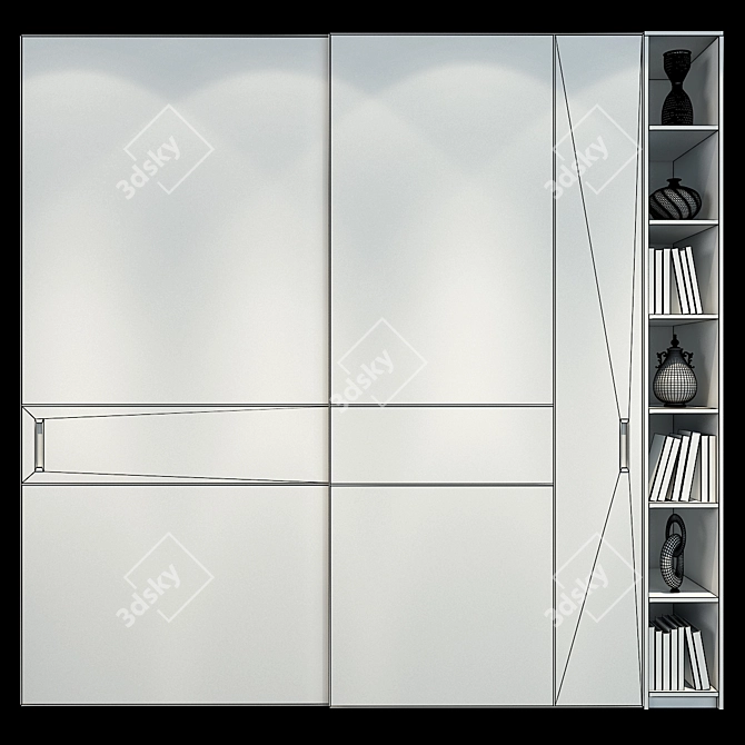 Modern Moviment Closet with Decor 3D model image 2