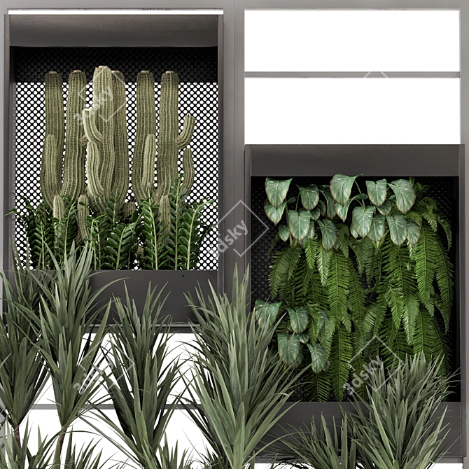 Indoor Garden Bush & Tree Set 3D model image 5