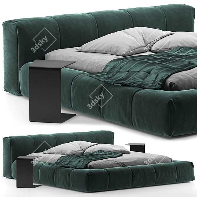 Modern Italian Design: Saba Pixel Bed 3D model image 1