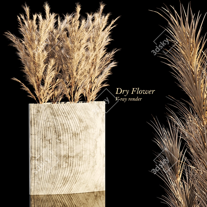 Deluxe Pampas Grass Bouquet 3D model image 1