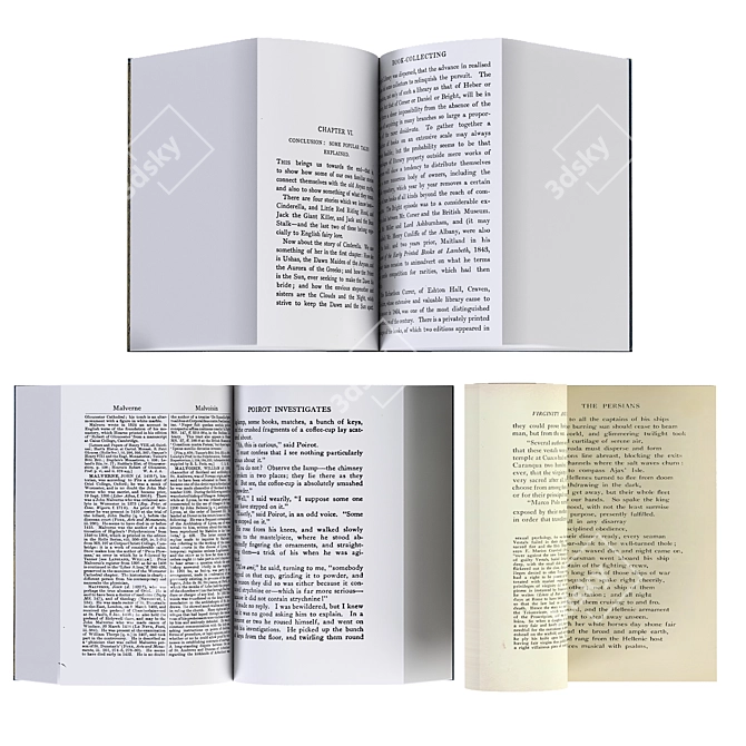 2015 Book Set: Millimeter Units, 860x224x152 Dimension 3D model image 2