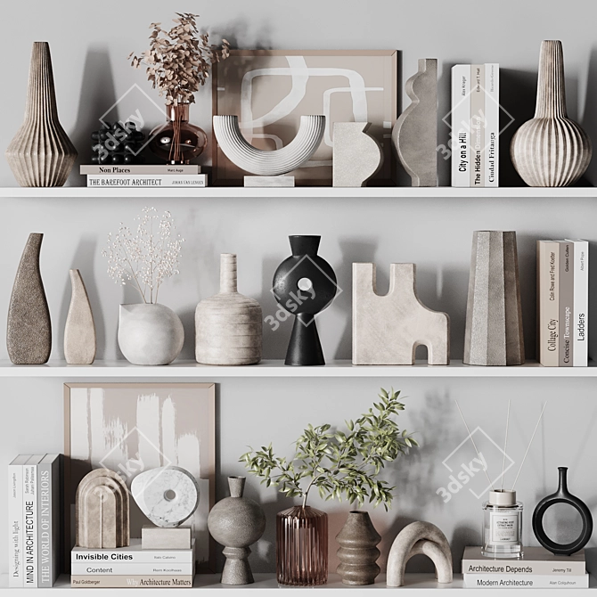 Elegant Decorative Set for Stylish Spaces 3D model image 1