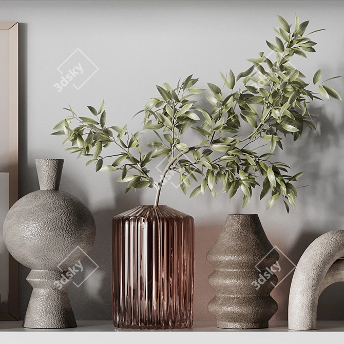 Elegant Decorative Set for Stylish Spaces 3D model image 2