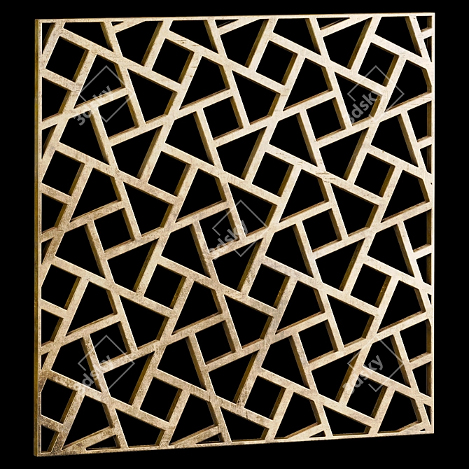 Decorative Square Panels - Set of 16 3D model image 3