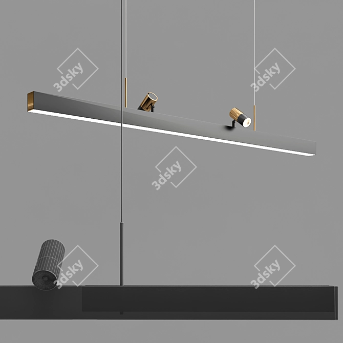 Sleek Ø 120cm Design Lamp 3D model image 2