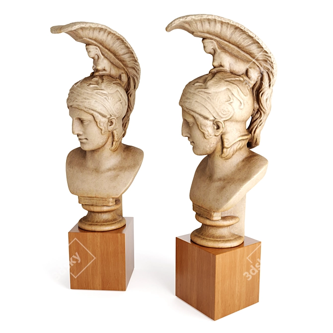 Cosmic Mars: Marble Sculpture 3D model image 2