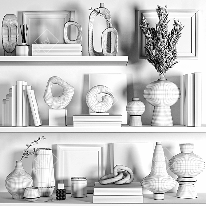 Elegant Decor Set, Vol024 3D model image 6