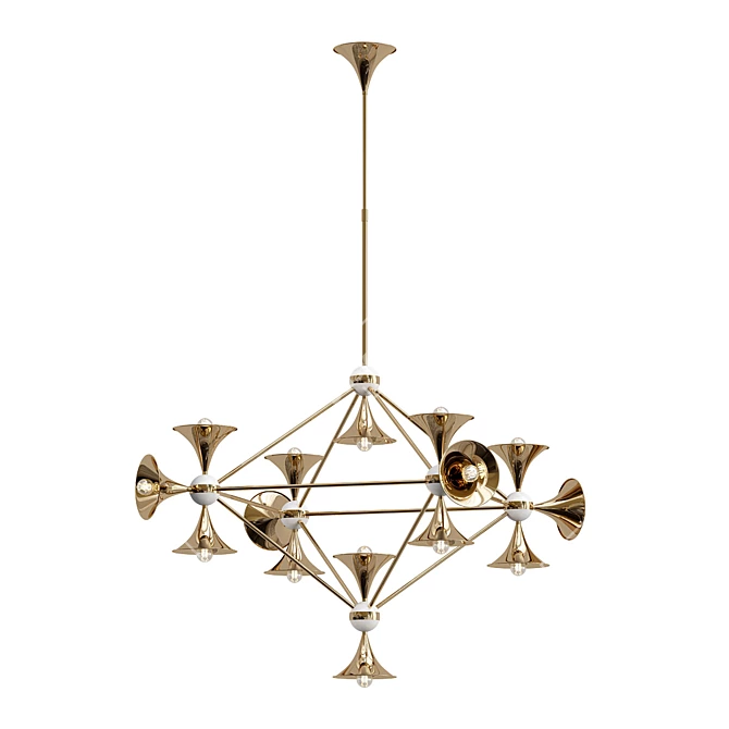 Sparkling Diamond Chandelier: Elegant & Iconic 3D model image 1